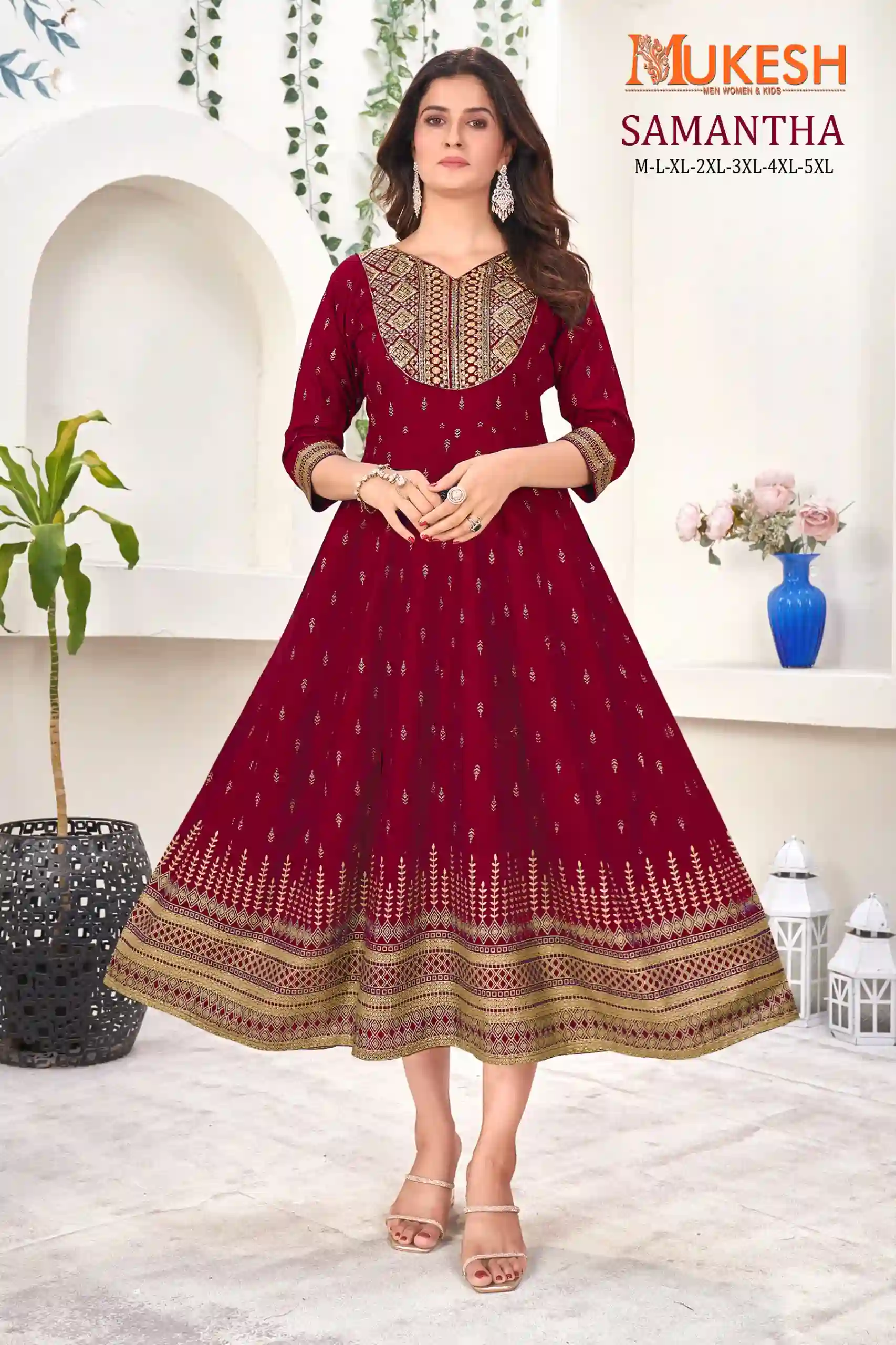 Banwery Rashmika 14Kg Rayon Wholesale Anarkali Kurtis Catalog — Wholesale Kurtis, Banwery wholesale from Surat - Gallery Image 3